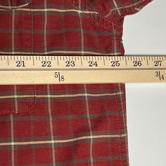 Woolrich Plaid Shirt Men's Large Merlot Outdoor Camping - Picture 10 of 13